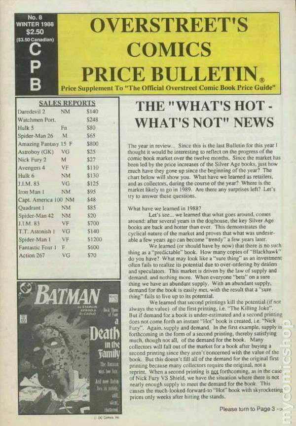 Overstreet’s Comics Price Bulletin #8
