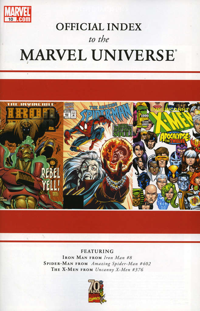Official Index to the Marvel Universe #10