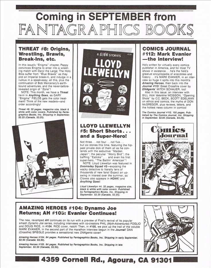 Fantagraphics Books Coming Comics and Books #8608
