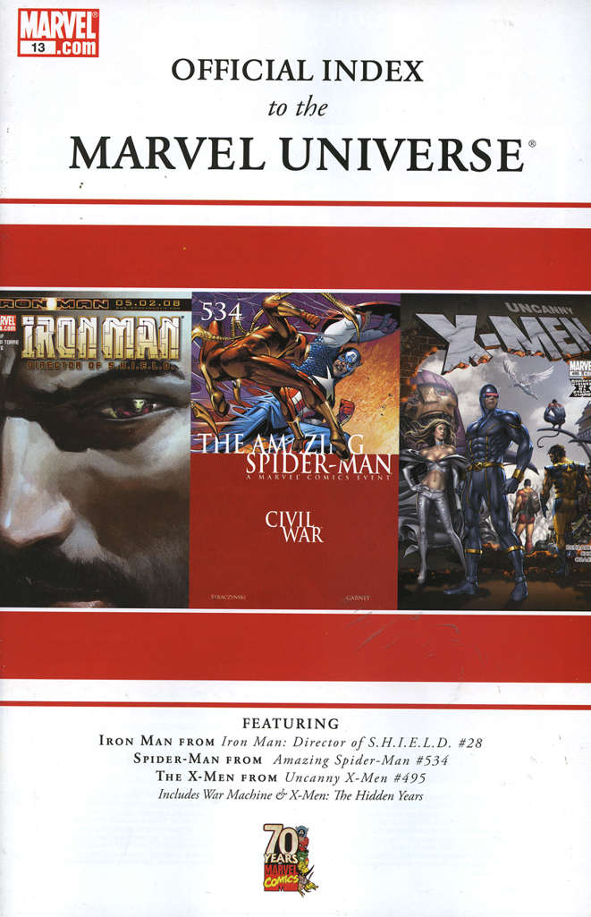 Official Index to the Marvel Universe #13
