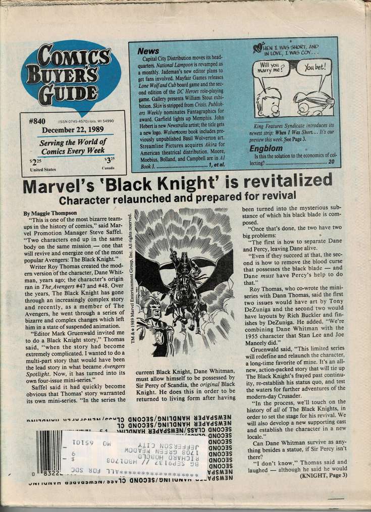 Comics Buyer’s Guide #840